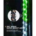 thumbnail image 1 of Xprite DL-WL-SOLID-4FT-GWR 4 ft. Spiral Static LED Whip Light with Mexico Eagle Flag, 1 of 1
