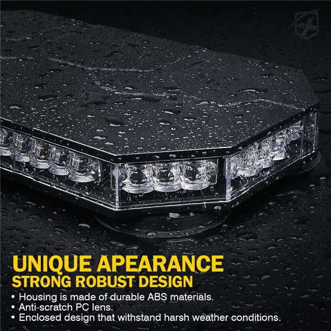 Xprite 42 LED High-Visibility 14" Rooftop Strobe Light Bar Vehicle ...
