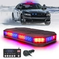 thumbnail image 1 of Xprite 42 LED High-Visibility 14" Rooftop Strobe Light Bar Vehicle Safety Emergency Beacon, Magnetic Base, Weatherproof-Red，Blue, 1 of 8