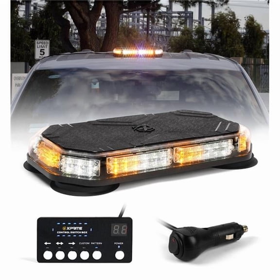 Xprite  Amber LED Emergency Strobe Light with Magnetic Mount