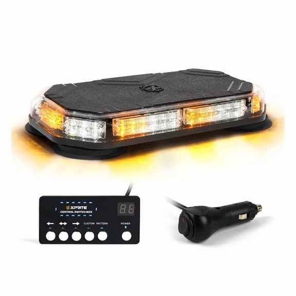 Xprite  Amber LED Emergency Strobe Light with Magnetic Mount