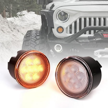 Xprite G2 LED Amber Turn Signal Lights for 07-18 Jeep Wrangler - Enhanced Safety, Easy Installation, and Durable Design Fits select: 2008,2015-2018 JEEP WRANGLER UNLIMITED