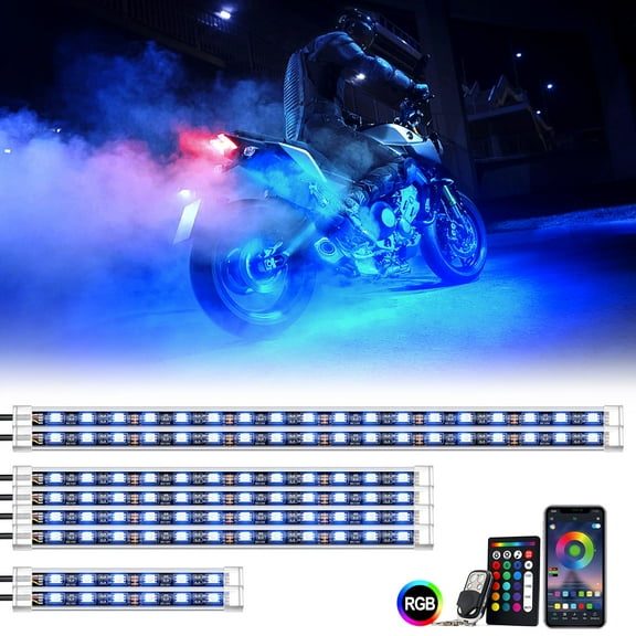 Xprite G2 Moto Series LED RGB Underbody Glow Kit with Bluetooth & Remote Control