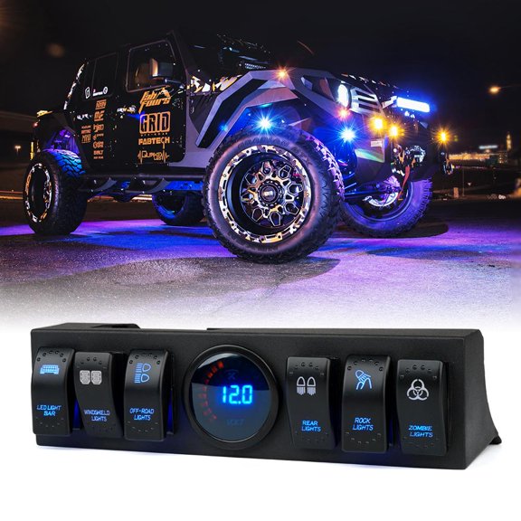 Xprite G3 6Switch Panel Control System with Digital Voltmeter for 2009-2018 Jeep JK JKU