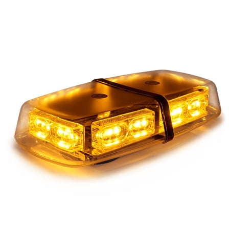 Xprite Gamma Series 18W LED Rooftop Strobe Light with Magnetic Base-Amber