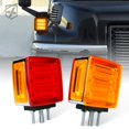 Xprite LED Truck Trailer MMF7 Fender Pedestal Signal Lights, Square