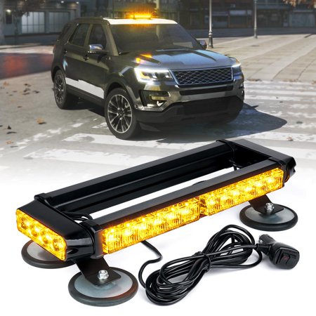 Xprite Pursuit 14.5" LED Series Rooftop Strobe Light with Magnetic Base - Amber