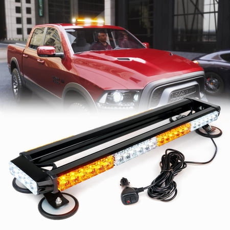 Xprite Pursuit 26" LED Series Rooftop Strobe Light with Magnetic Base - White Amber