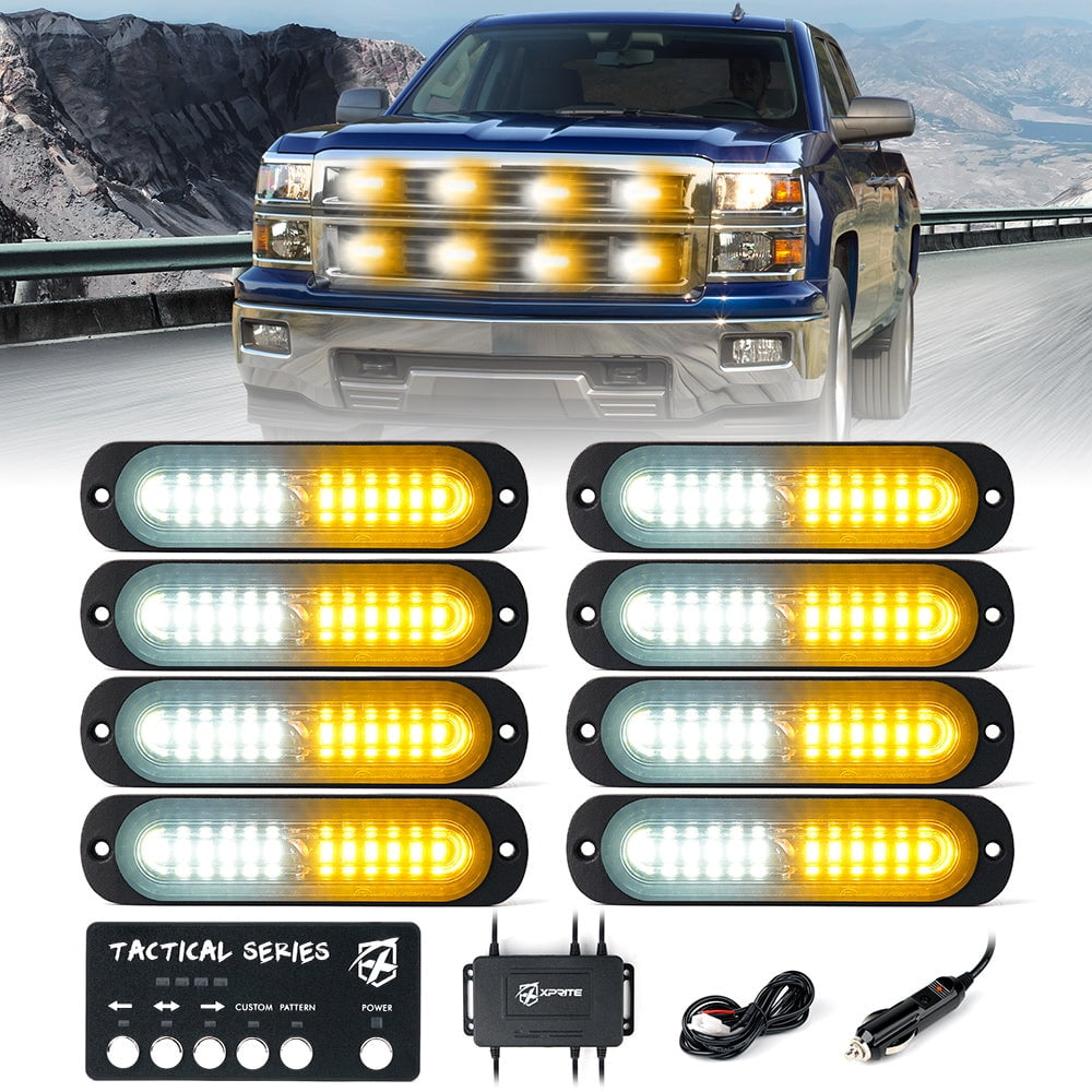 Xprite Tactical 12 Series LED Marker Strobe Lights Set of 8