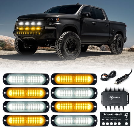 Xprite Tactical 12 Series LED Marker Strobe Lights - Set of 8