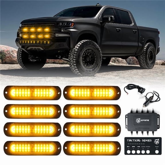 Xprite Tactical 12 Series LED Marker Strobe Lights - Set of 8