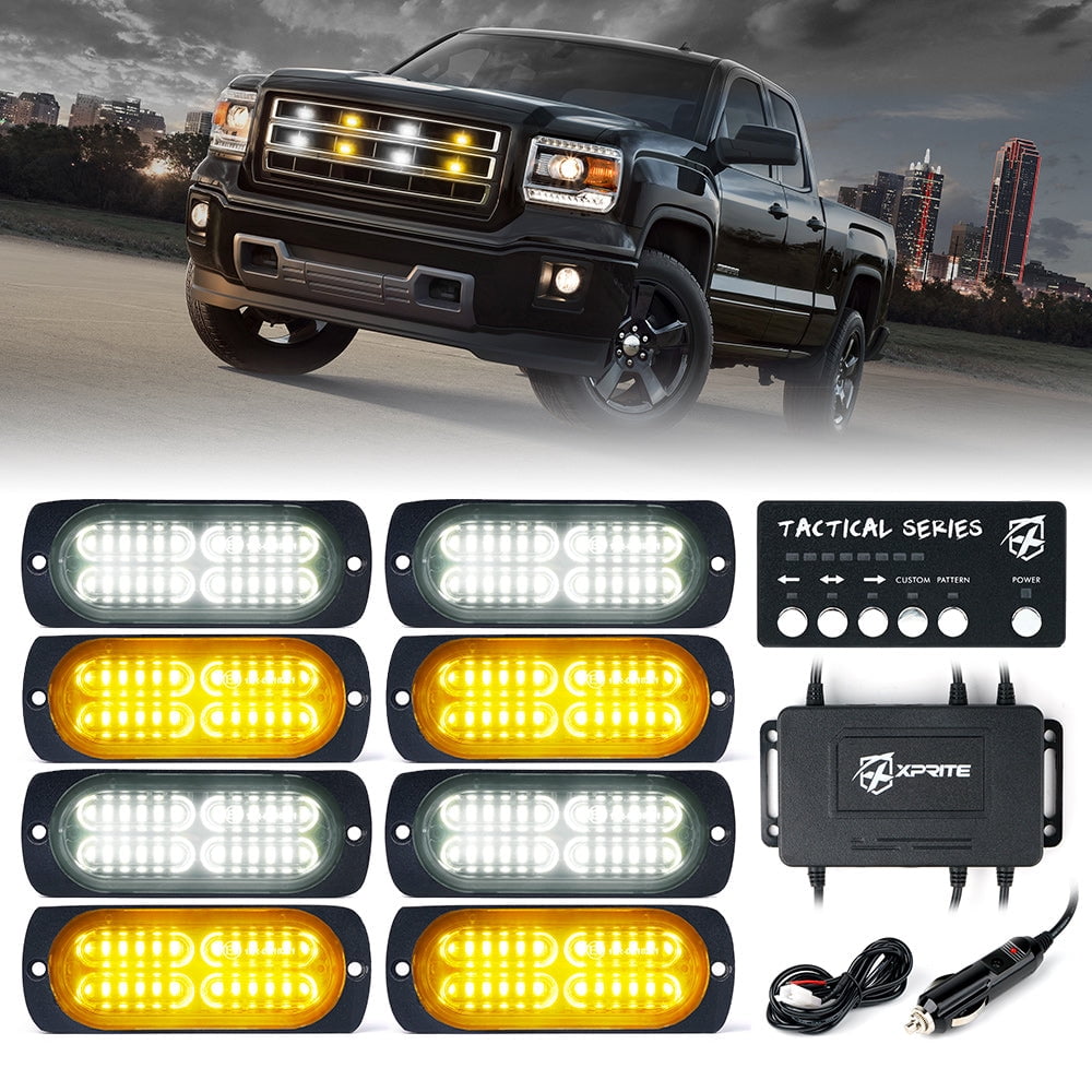 Xprite Tactical 24 Series LED Marker Strobe Lights Set of 8