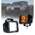 thumbnail image 1 of Xprite USA  3 in. Sunrise Series LED Spot Light with Backlight Wiring Harness , Amber- Set of 2, 1 of 1