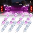 thumbnail image 1 of Xprite USA DL-001-L3-PE 8 LED Rock Light Pods Truck Bed Lighting Kit with Switch - Purple, 1 of 8