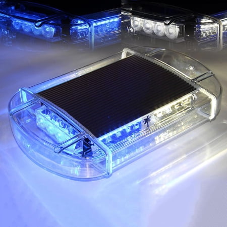 Xprite USA Radiant Series 40 LED Emergency LED Strobe Light with Magnetic Base - Blue & White