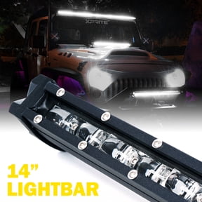 Xprite USA WL-C6-60SS-CR 14 in. 60W Ultra Thin Astro Series Flood Beam CREE LED Light Bar