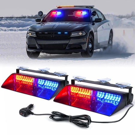 Xprite Unmarked Series Dual LED Windshield Strobe Lights