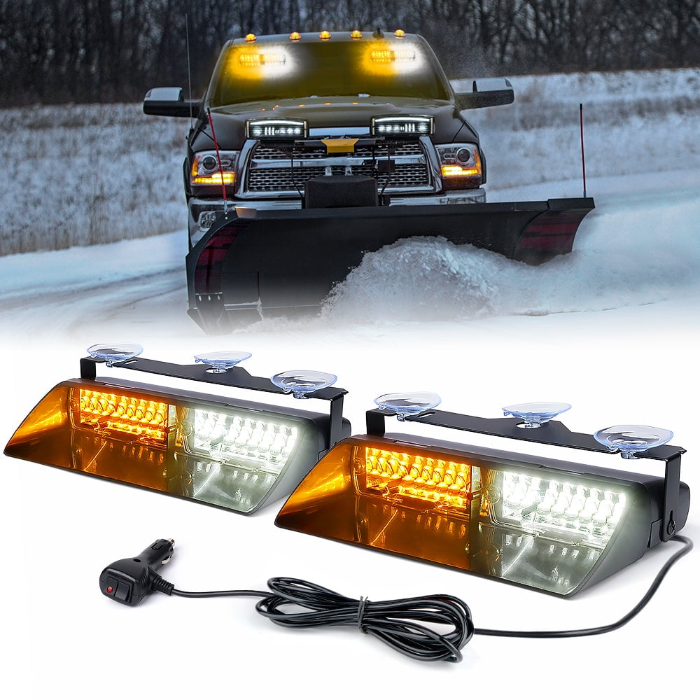Xprite Unmarked Series Dual LED Windshield Strobe Lights