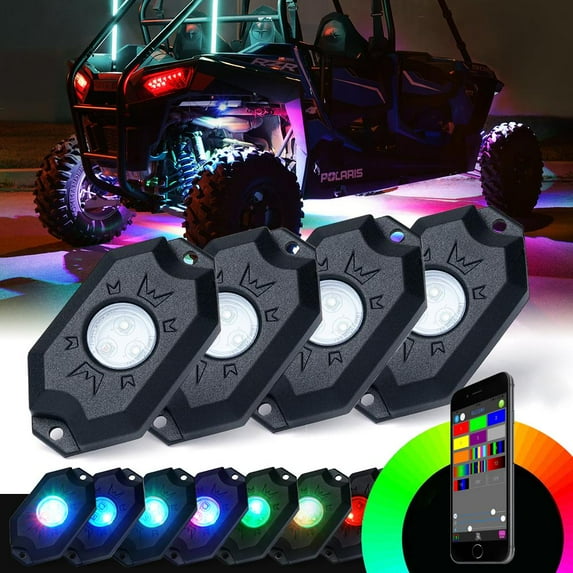 Xprite Victory Series Bluetooth Multi-Color RGB LED Rock Lights