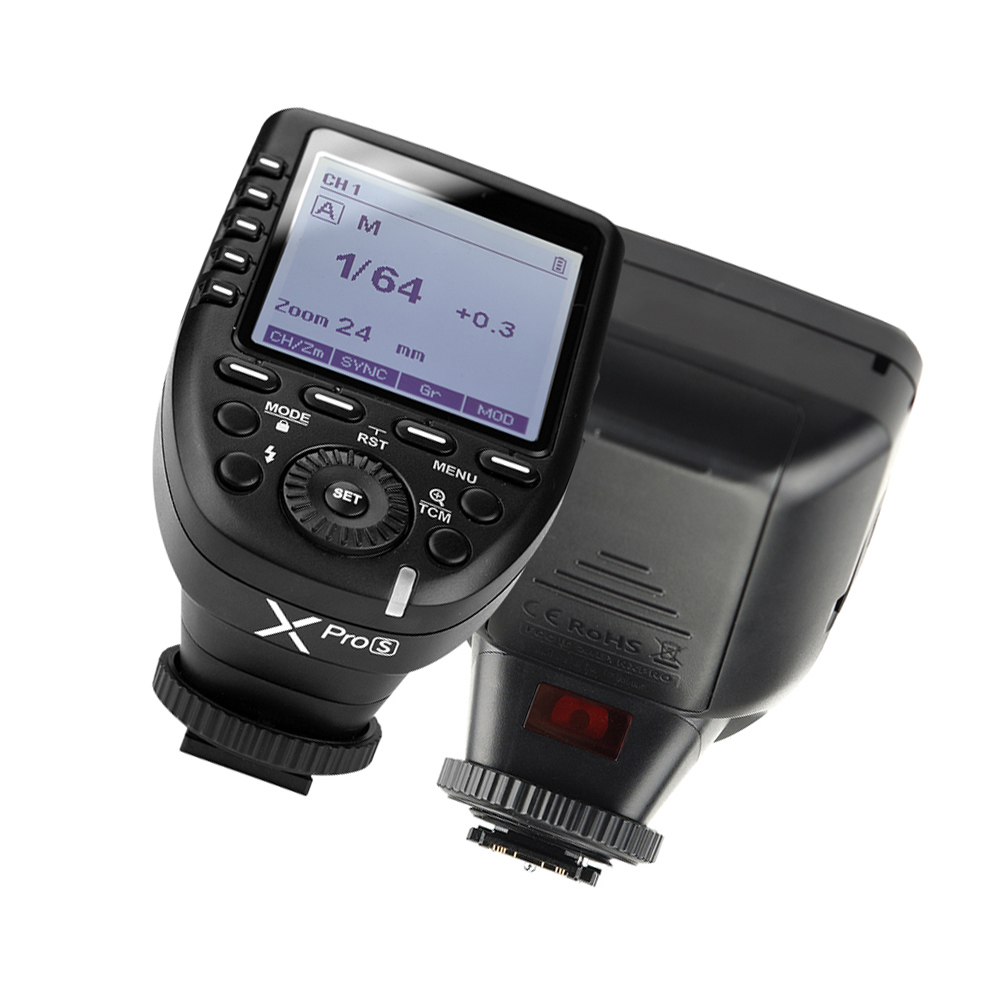XproS TTL Wireless Flash Trigger Support TTL Autoflash 18000s HSS Large LCD 5 Group Buttons 11 Customizable Functions for  a7 II a77 a99 ILCE-6000L a9 A7R A7RII a350 DSC-RX10 - image 1 of 4