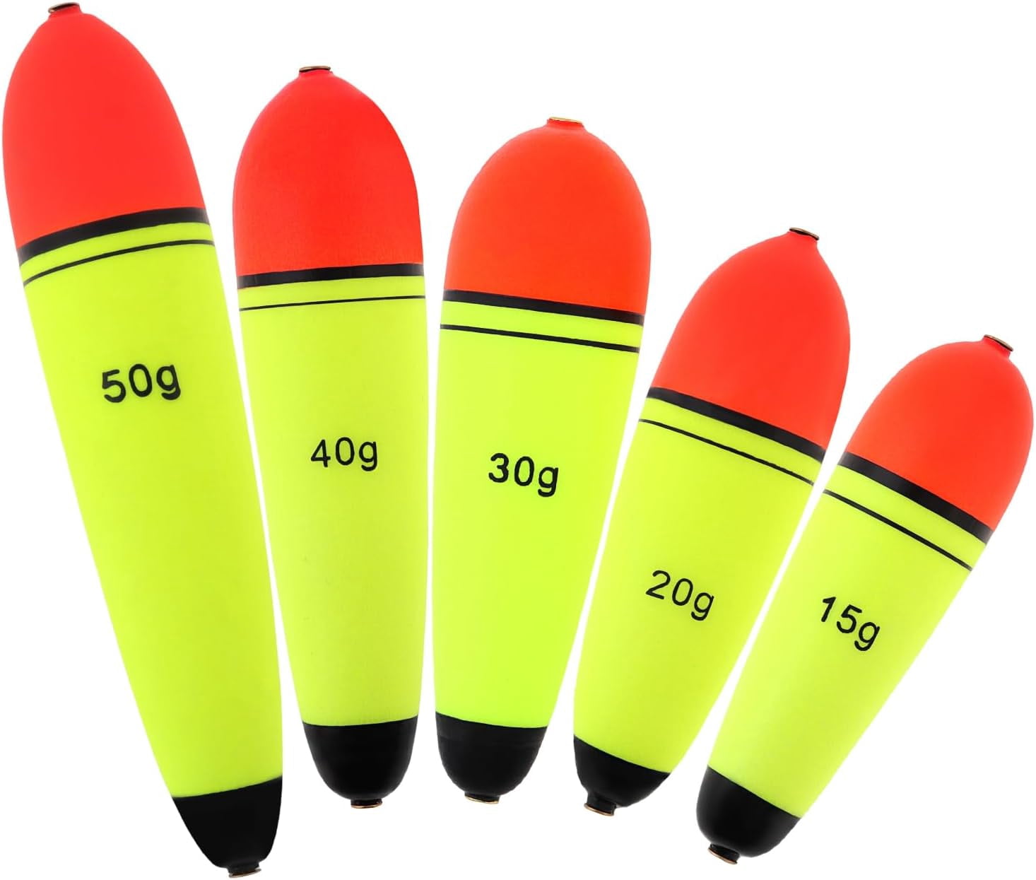 THKFISH 4 Pezzi Galleggianti Scivolo Da Pesca – Bobbers EVA Slider Con Tappo Sughero Per Mare E Fiume