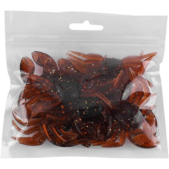 Xqif Simulation Crab Bait, 10pcs Artificial Plastic Soft Crab Lure 3D Simulation Freshwater Fishing Bait A709