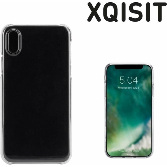 Xqisit iPlate Glossy Black Case Back Cover for iphone X XS 5.8"