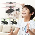 thumbnail image 1 of Xqxayjr under $5 2Pcs RC Helicopter, Mini RC Infrared Helicopter,2CH Gyro Remote Control Drone,Induction Sensor RCToyForKids,Small FlyingToyWith USB Charger, 1 of 9