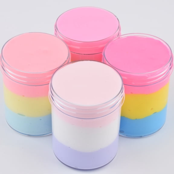 Xqxayjr under $5 3Pcs Stress Relief Slime, Colorful Slime Stress ReliefToy,Butter Slime ForKidsAdults,Non-Toxic Stretchy Slime For Sensory Play,DIY Floam Slime TherapyToy