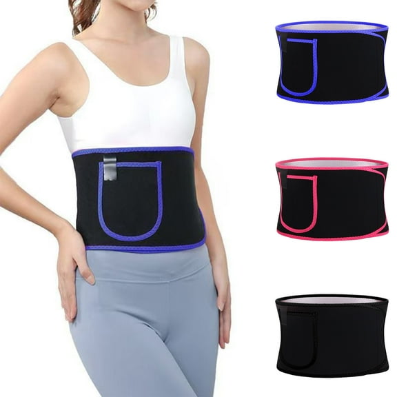 Xqxayjr under $5 3Pcs Sweat Waist Belt, Sweat Waist Trimmer Belt for Workout,Neoprene Sauna Belt for Running Fitness,Adjustable Sweat Band for Stomach Fat Loss,Waist Cincher for Women Men