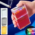 thumbnail image 1 of Xqxayjr under $5 3Pcs Transparent LED Light Box, Transparent Cigarette Case With Built In Lighter, Colorful LED Light Up Smoking Box, USB Rechargeable Windproof Electric Lighter, 1 of 9