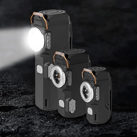 Xqxayjr under $5 3Pcs USB Lighter, USB Rechargeable Arc Lighter, Windproof Electric Lighter with Flashlight, Outdoor Camping Survival Tool, Pocket Lighter for Men Women
