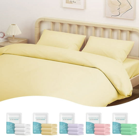 Xqxayjr under $5 5Pcs Disposable Bed Sheet, Disposable Bed Sheet Set,Waterproof Mattress Protector Cover,Travel Portable Hotel Bedding,Non Woven Single Bed Size