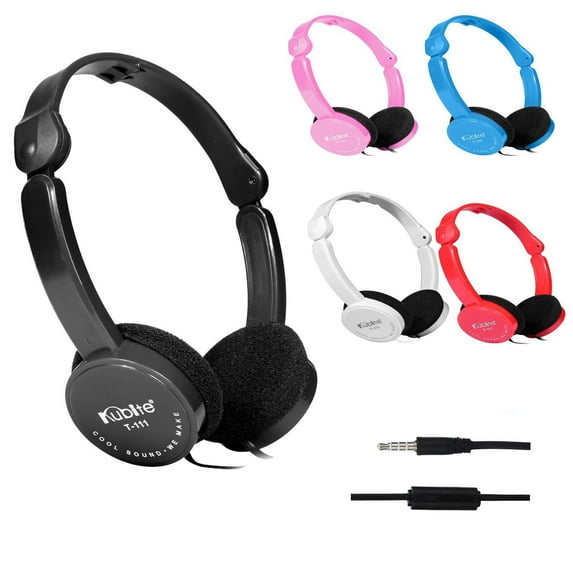 Xqxayjr under $5 5Pcs KidsHeadphones, KidsVolume Limiting Headphones,Childrens Foldable In-Ear Headphones,85dB Safe Headphones ForKids,ToddlerHeadphones For Airplane Travel