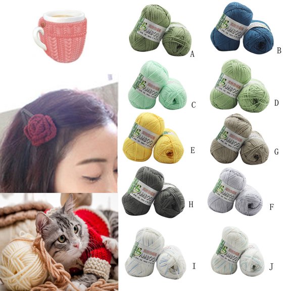 Xqxayjr under $5 6Pcs Knitting Wool Yarn, 50g Bamboo Charcoal Cotton Yarn,Soft Natural Knitting Yarn ForBaby,DK Weight Crochet Yarn For Clothing,Eco-Friendly Yarn For Handcraft