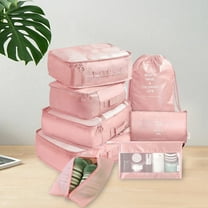 Xqxayjr under $5 8 Packing Cubes Set, 8 Set Packing Cubes for Travel, Luggage Organizers with Shoe Bag, Compression Packing Pouches for Suitcase, Travel Accessories Organizer Set