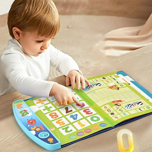 Xqxayjr under $5 English Talking Novel, English Talking Novel forKids,Interactive Audio Learning Novel with Sound,Educational ToddlerToyfor Alphabet Numbers
