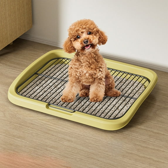Xqxayjr under $5 Flat Bottom Dog Toilet, Flat Bottom Dog Potty Training Pad, Washable Puppy Pee Pad with Tray, Indoor Dog Toilet for Small Medium Dogs, Leak Proof Pet Potty for Apartment Balcony
