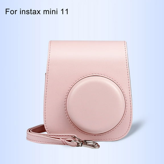Xqxayjr under $5 Instant Camera Case, Instant Camera Case, Leather Bag for Instax Mini 11, Protective Shoulder Strap Camera Bag, Flip Cover Instant Film Camera Case, Pocket for Photo Storage