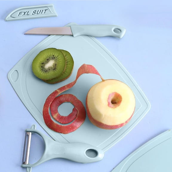 Xqxayjr under $5 KidsKnife Set, KidsSafe Kitchen Knife Set, Nylon Knife and Cutting Board forChildren, Child Cooking Utensils with Peeler, Educational Cooking Tools for ToddlersKids