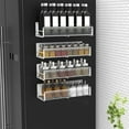 thumbnail image 1 of Xqxayjr under $5 Magnetic Spice Rack, Magnetic Spice Storage Rack Organizer,Refrigerator Side Mounted Spice Shelf,Black Kitchen Countertop Space Saver,Strong Magnet Fridge Organizer, 1 of 6