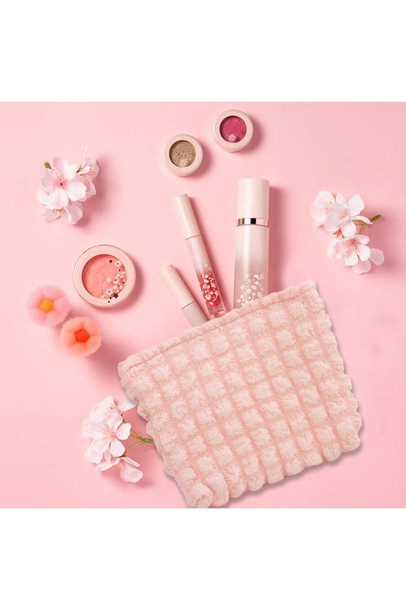 under $5 Puffy Cloud Makeup Bag, Puff Makeup Bag, Cloud Shape Cosmetic Pouch, Soft Plush Toiletry Bag for Travel, Zippered Portable Makeup Organizer, Cute Makeup Bag for WomenGirls