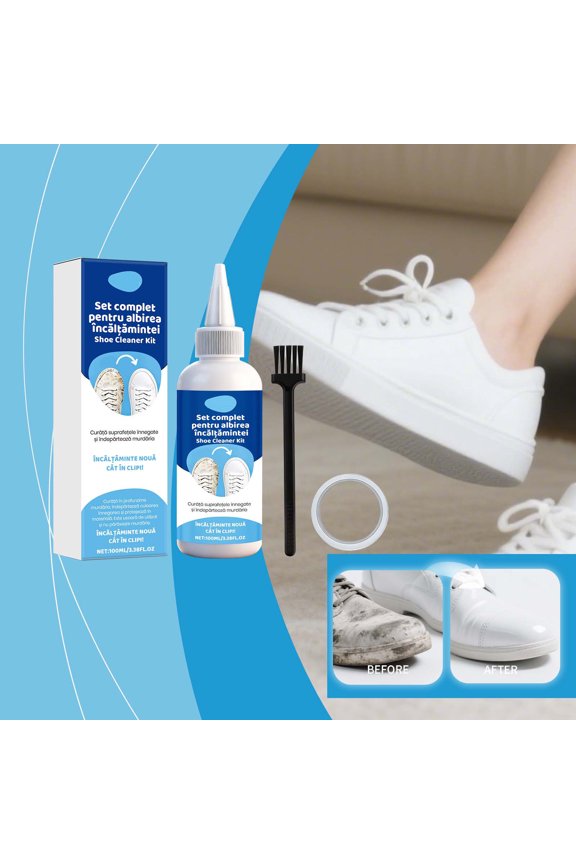 Shoe Cleaner Kit, White Sneaker Cleaner And Stain Remover, Professional Foam Cleaning Agent For Sports Shoes, Footwear Deep Cleaner For Sneakers, Leather Shoes, Casual Shoes