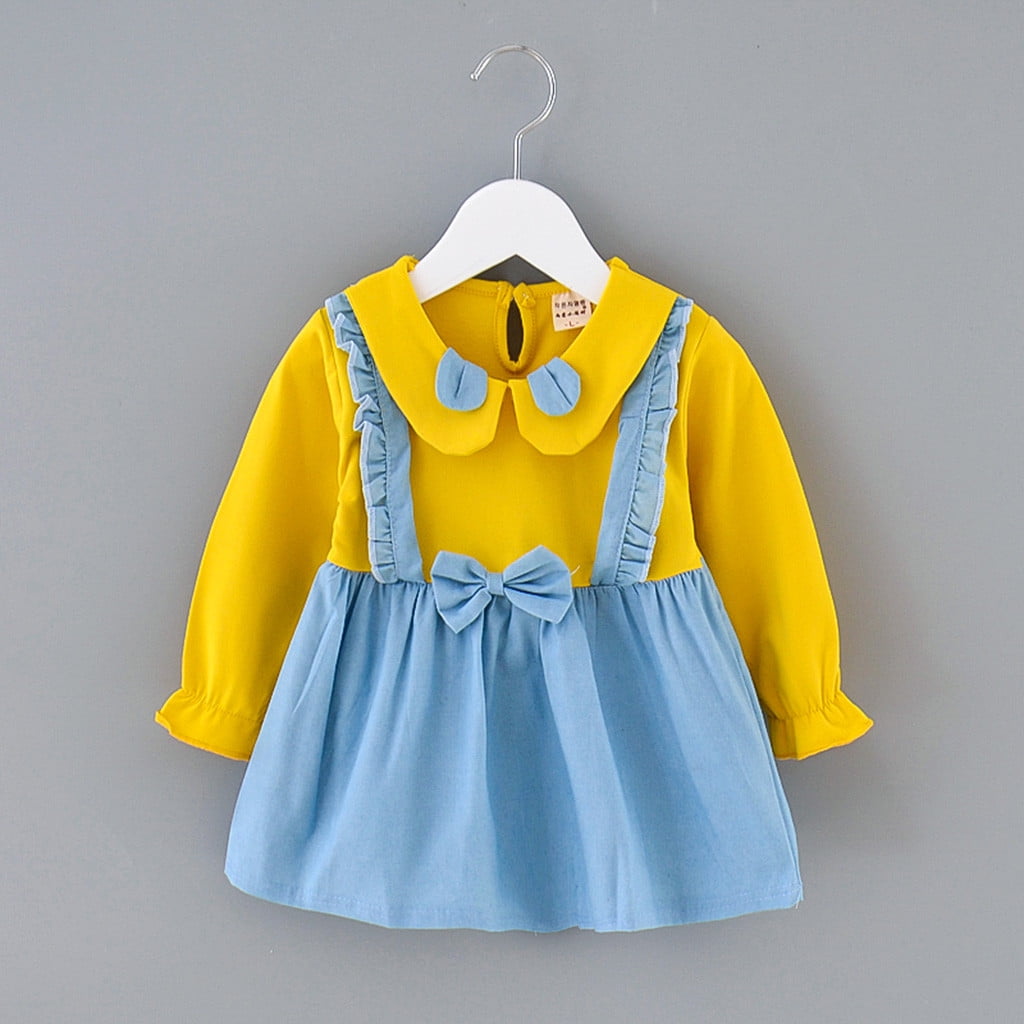 Xqxayjr Summer Dress With Sleeves for Girls Of The Week, 6M-3T Little ...