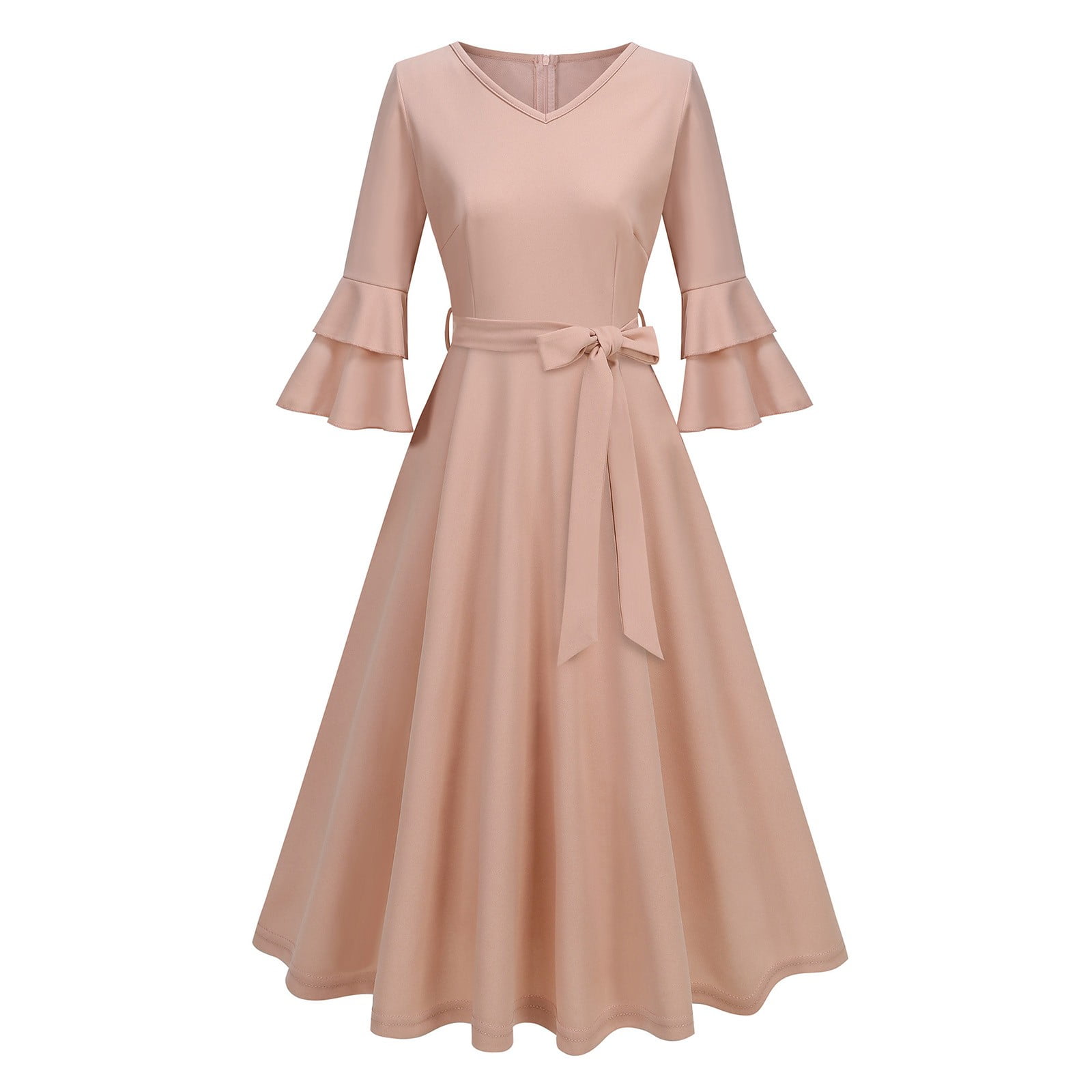 Retro Style Square Neckline Midi-length Prom Dress,Short Party Dress Y5575 main image 1