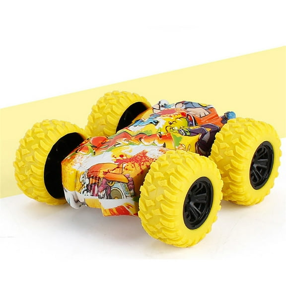 Xqxayjr under $5 Stunt Car, Double Side Stunt Graffiti Car,Off Road ClimbingToyCar,Inertia Powered Model Vehicle,DurableKidsToyCar,Gifts forBoysGirls