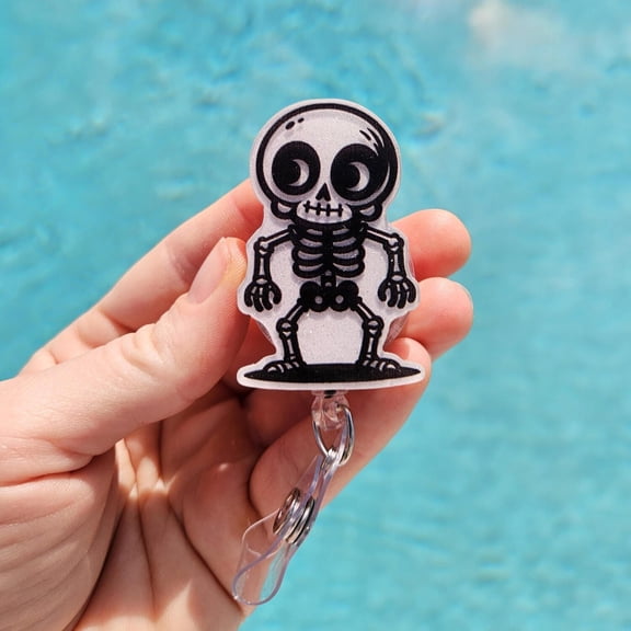 Xray Badge Reel Radiology Tech Badge Holder Men Cartoon Cute X-ray Funny Radiology Badge Bone Gift Radiologist Id Holder Rad Tech Student