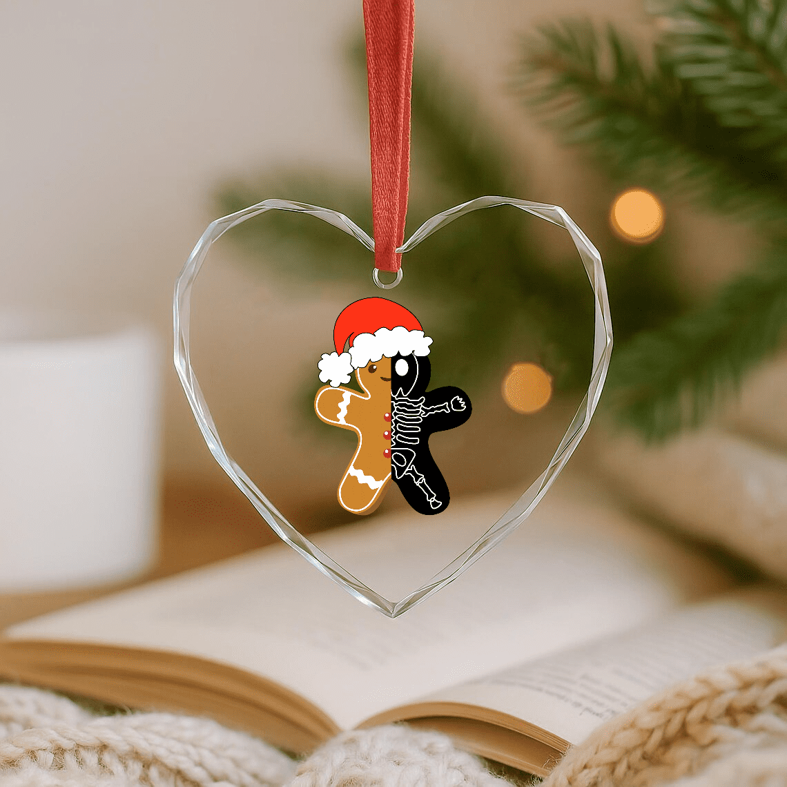 Xray Gingerbread Man Nurse Radiology Tech Ornament, Crystal Glass ...