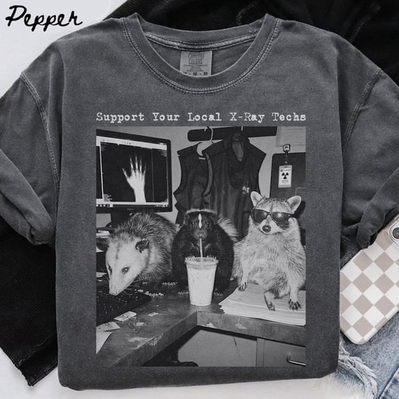 Xray Technologist Shirt, Raccoon Radiology T-shirt