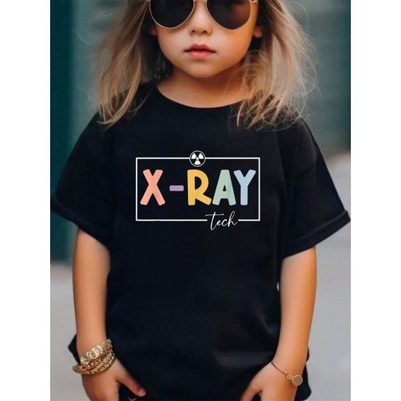 Xray Technologist Xray Tech RT Radiology Tech Radiologic Kids T-Shirt Kids Graphic T Shirt Casual Cotton Tee